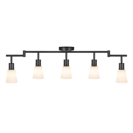 Nordlux Cole 5Lt Spotlight Bar Black/Opal - Comet Lighting