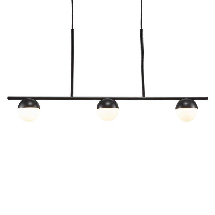 Nordlux Contina Pendant Ceiling Light Black/Opal - Comet Lighting