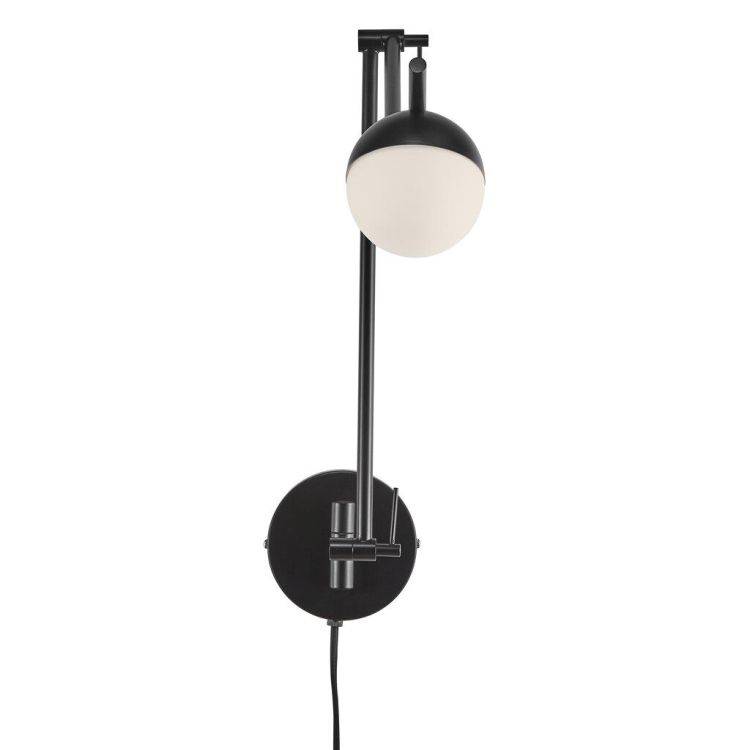 Nordlux Contina Wall Light Black/Opal - Comet Lighting