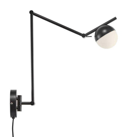 Nordlux Contina Wall Light Black/Opal - Comet Lighting