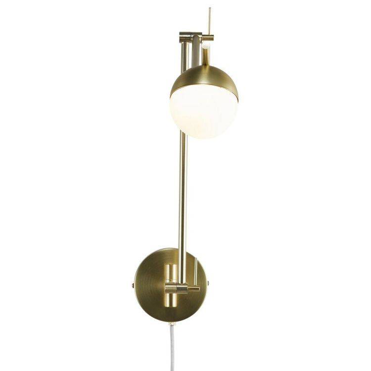 Nordlux Contina Wall Light Brass/Opal - Comet Lighting