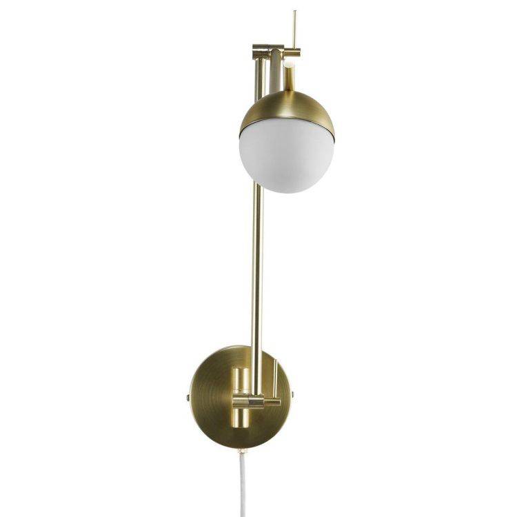 Nordlux Contina Wall Light Brass/Opal - Comet Lighting