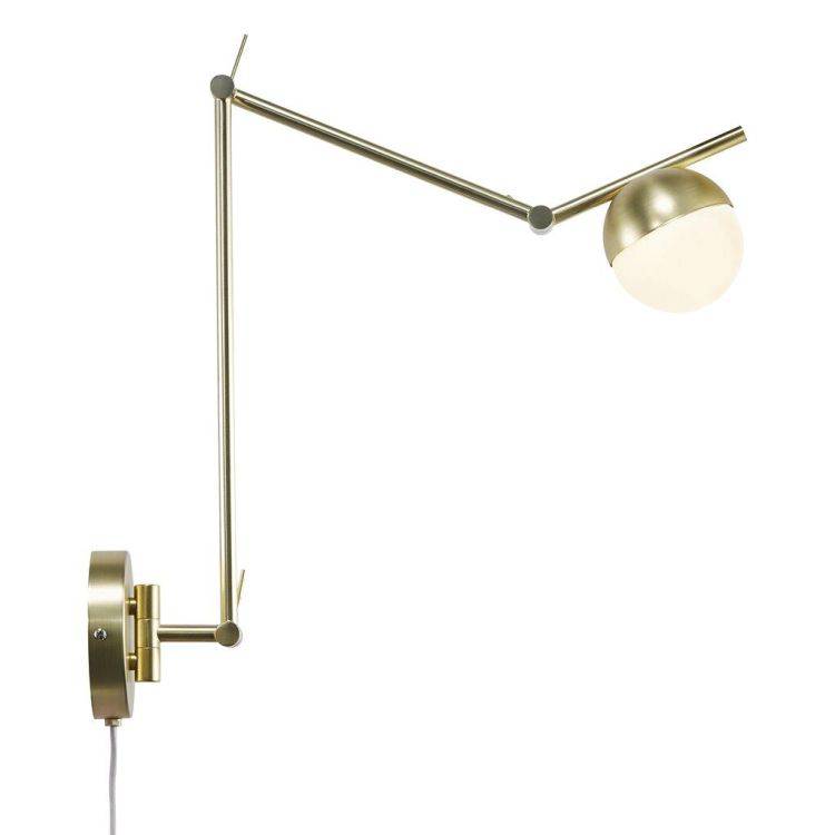 Nordlux Contina Wall Light Brass/Opal - Comet Lighting