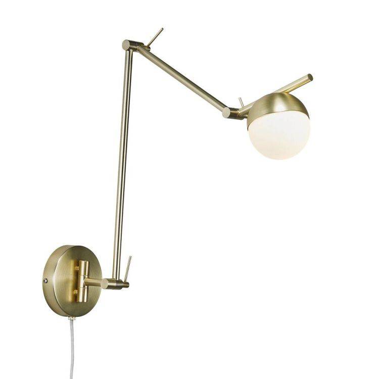 Nordlux Contina Wall Light Brass/Opal - Comet Lighting