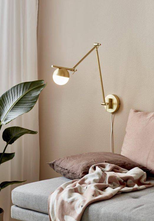 Nordlux Contina Wall Light Brass/Opal - Comet Lighting