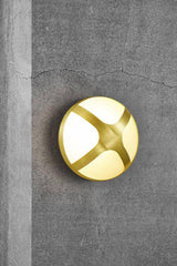 Nordlux Cross 20 Outdoor Wall Light Brass - Comet Lighting