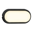 Nordlux Cuba Bright Oval Outdoor Wall/Ceiling Light Black/Opal - Comet Lighting