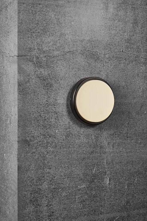 Nordlux Cuba Bright Round Outdoor Wall/Ceiling Light Black/Opal - Comet Lighting