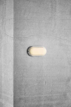 Nordlux Cuba Energy Outdoor Oval Wall Light White/Opal - Comet Lighting