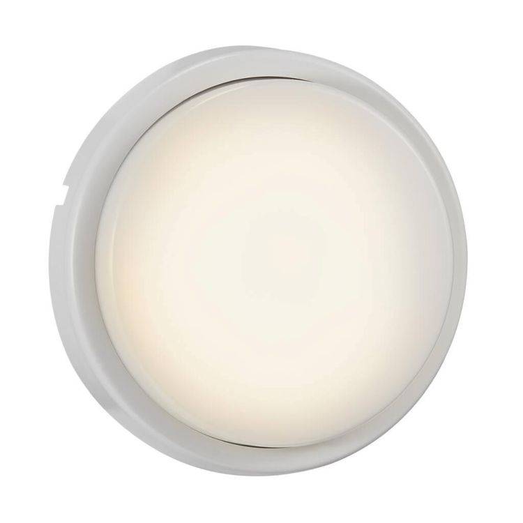 Nordlux Cuba Energy Outdoor Round Wall Light White/Opal - Comet Lighting