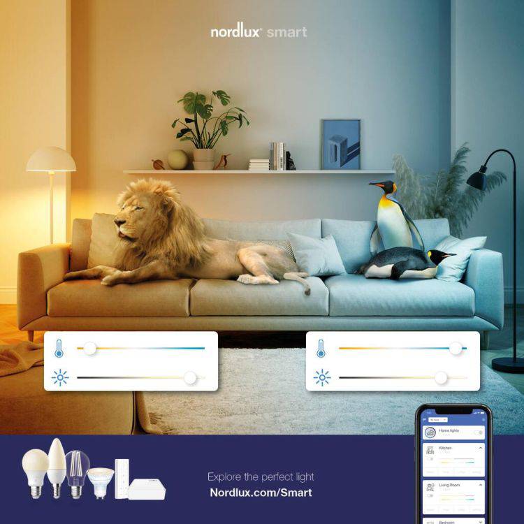 Nordlux Dorado Smart Light 1-Kit Nickel - Comet Lighting