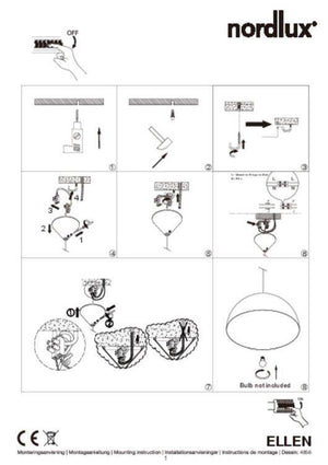 Nordlux Ellen 30 Pendant Ceiling Light White - Comet Lighting
