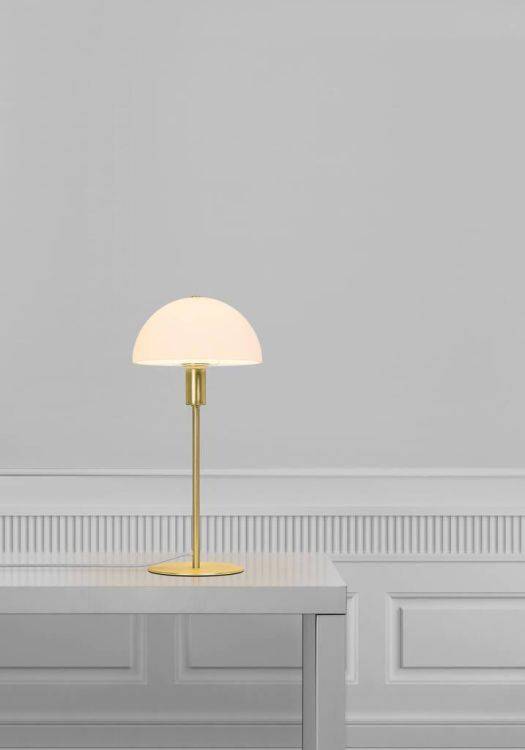 Nordlux Ellen Table Lamp Opal/Brass - Comet Lighting