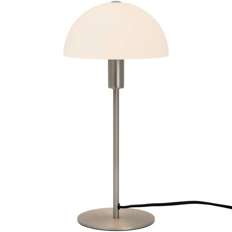 Nordlux Ellen Table Lamp Opal/Brushed Steel - Comet Lighting