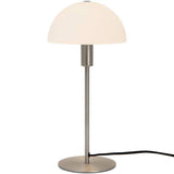 Nordlux Ellen Table Lamp Opal/Brushed Steel - Comet Lighting