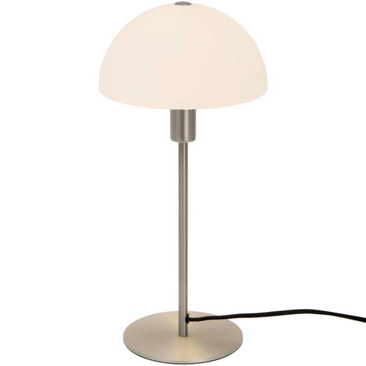 Nordlux Ellen Table Lamp Opal/Brushed Steel - Comet Lighting