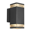 Nordlux Elm Double Outdoor Wall Light Black - Comet Lighting