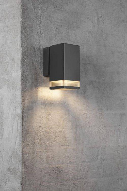 Nordlux Elm Single Outdoor Wall Light Black - Comet Lighting