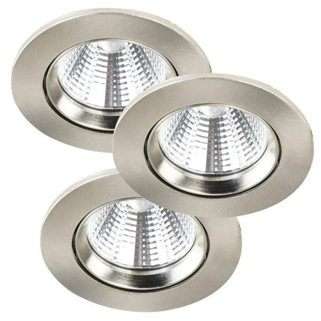 Nordlux Fremont Downlight 3-Kit Brushed Steel - Comet Lighting