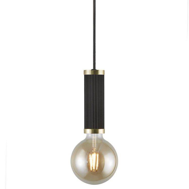 Nordlux Galloway Pendant Ceiling Light Black/Brass - Comet Lighting