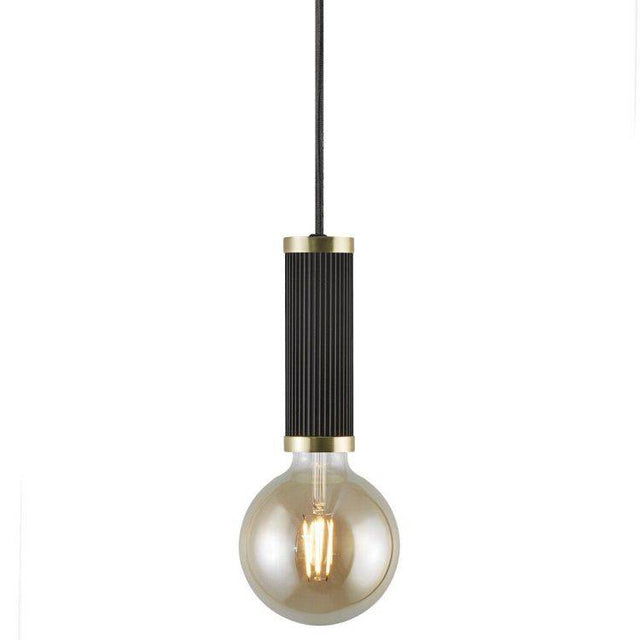 Nordlux Galloway Pendant Ceiling Light Black/Brass - Comet Lighting