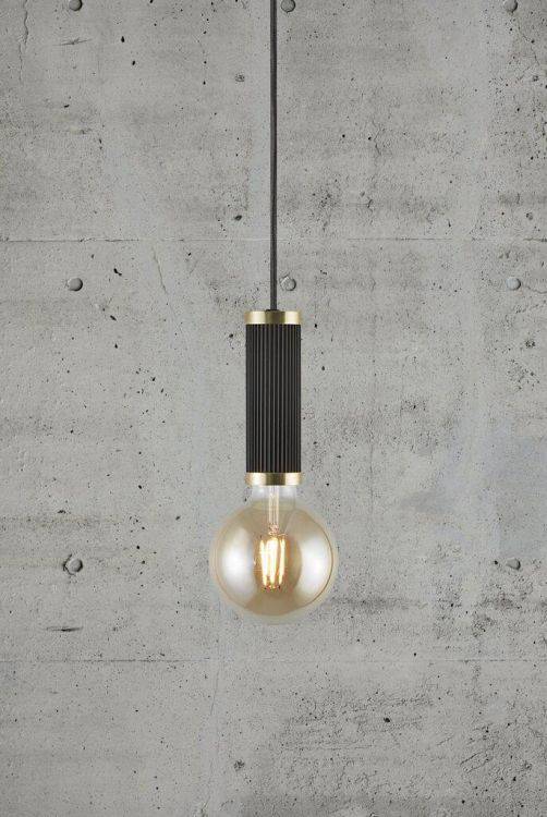 Nordlux Galloway Pendant Ceiling Light Black/Brass - Comet Lighting