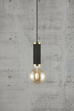 Nordlux Galloway Pendant Ceiling Light Black/Brass - Comet Lighting