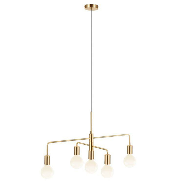 Nordlux Gloom 5-Spot Chandelier Brass - Comet Lighting