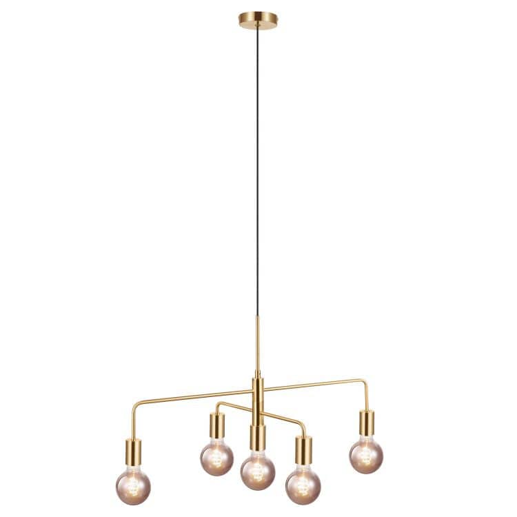 Nordlux Gloom 5-Spot Chandelier Brass - Comet Lighting