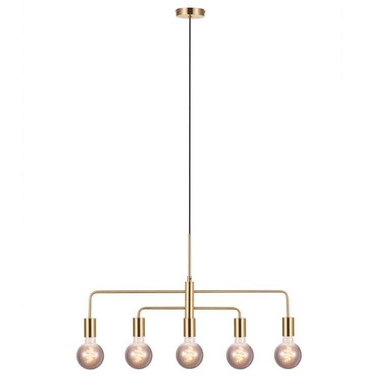 Nordlux Gloom 5-Spot Chandelier Brass - Comet Lighting