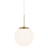 Nordlux Grant 25 Pendant Ceiling Light Brass/Opal - Comet Lighting