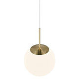 Nordlux Grant 25 Pendant Ceiling Light Brass/Opal - Comet Lighting