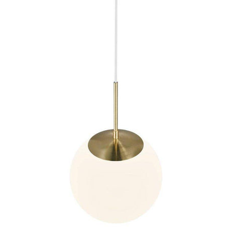 Nordlux Grant 25 Pendant Ceiling Light Brass/Opal - Comet Lighting