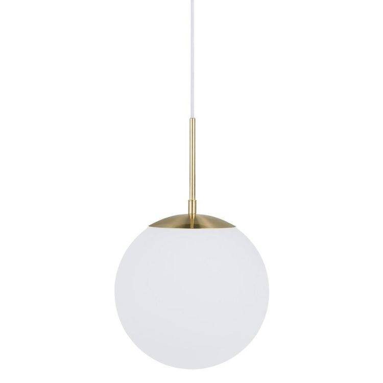 Nordlux Grant 25 Pendant Ceiling Light Brass/Opal - Comet Lighting