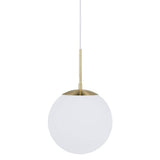 Nordlux Grant 25 Pendant Ceiling Light Brass/Opal - Comet Lighting