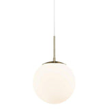 Nordlux Grant 25 Pendant Ceiling Light Brass/Opal - Comet Lighting