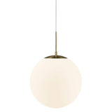 Nordlux Grant 35 Pendant Ceiling Light Brass/Opal - Comet Lighting