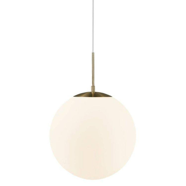 Nordlux Grant 35 Pendant Ceiling Light Brass/Opal - Comet Lighting