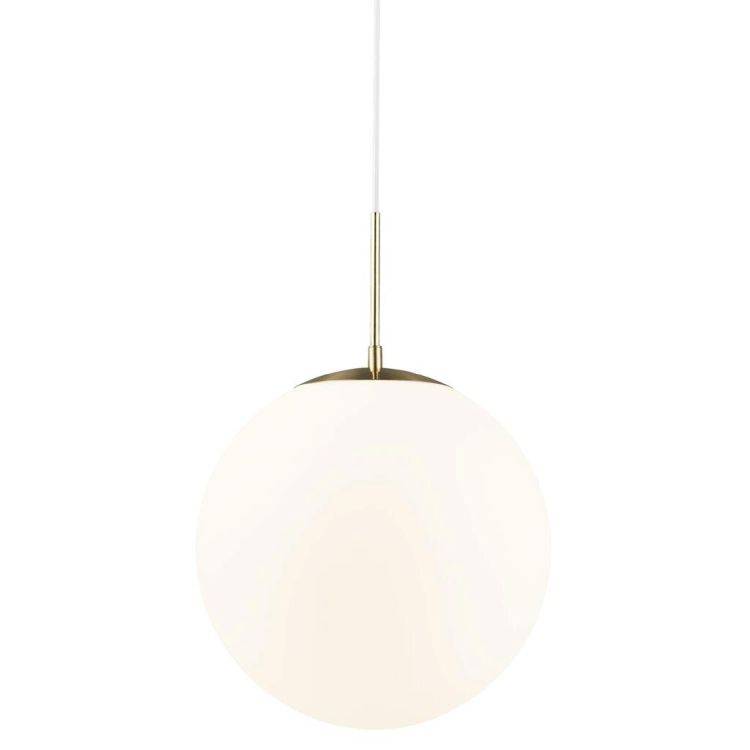 Nordlux Grant 35 Pendant Ceiling Light Brass/Opal - Comet Lighting