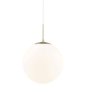 Nordlux Grant 35 Pendant Ceiling Light Brass/Opal - Comet Lighting