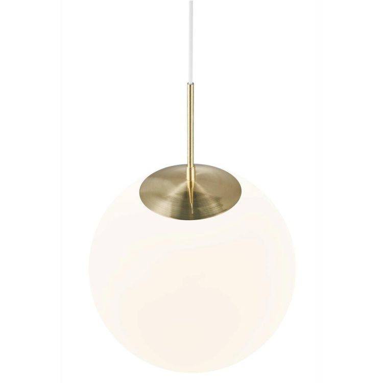 Nordlux Grant 35 Pendant Ceiling Light Brass/Opal - Comet Lighting