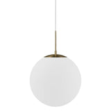 Nordlux Grant 35 Pendant Ceiling Light Brass/Opal - Comet Lighting