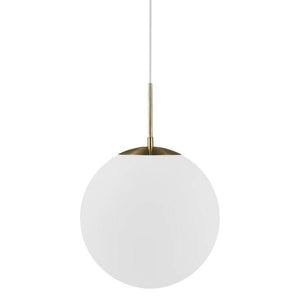 Nordlux Grant 35 Pendant Ceiling Light Brass/Opal - Comet Lighting