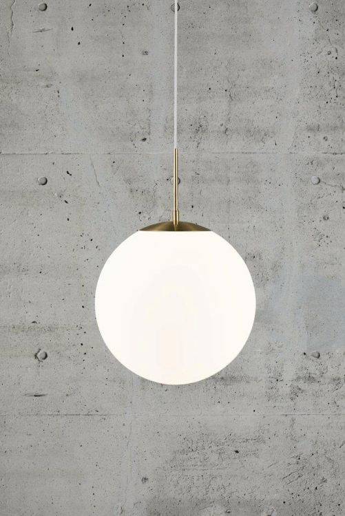 Nordlux Grant 35 Pendant Ceiling Light Brass/Opal - Comet Lighting