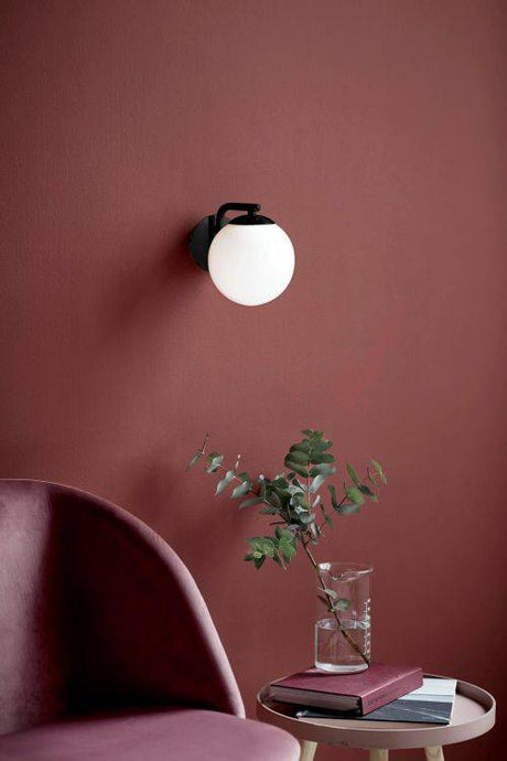 Nordlux Grant Wall Light Black/Opal white - Comet Lighting