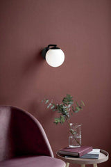 Nordlux Grant Wall Light Black/Opal white - Comet Lighting