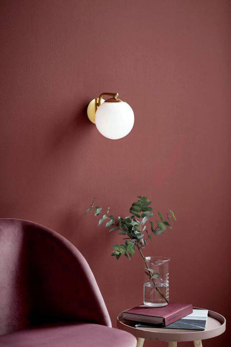 Nordlux Grant Wall Light Brass/Opal white - Comet Lighting