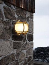 Nordlux Helford Outdoor Wall Light Brass - Comet Lighting