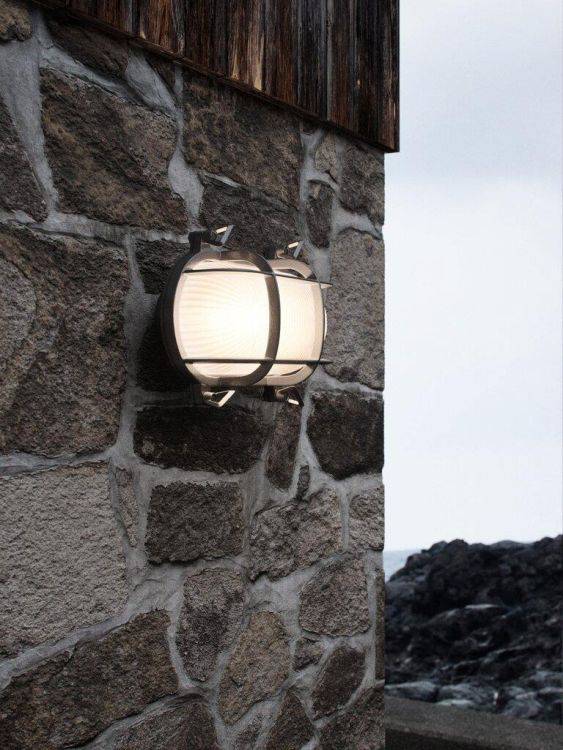 Nordlux Helford Outdoor Wall Light Nickel - Comet Lighting