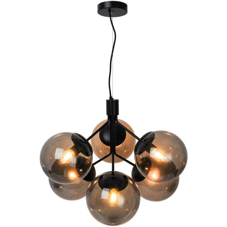 Nordlux Ivona 6Lt Pendant Ceiling Light Black - Comet Lighting